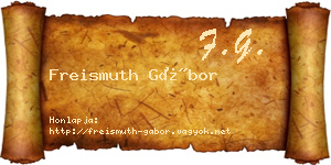 Freismuth Gábor névjegykártya
